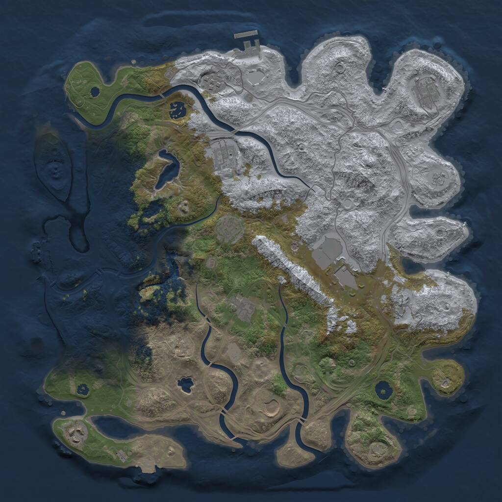 Rust Map: Procedural Map, Size: 4250, Seed: 178262296, 16 Monuments