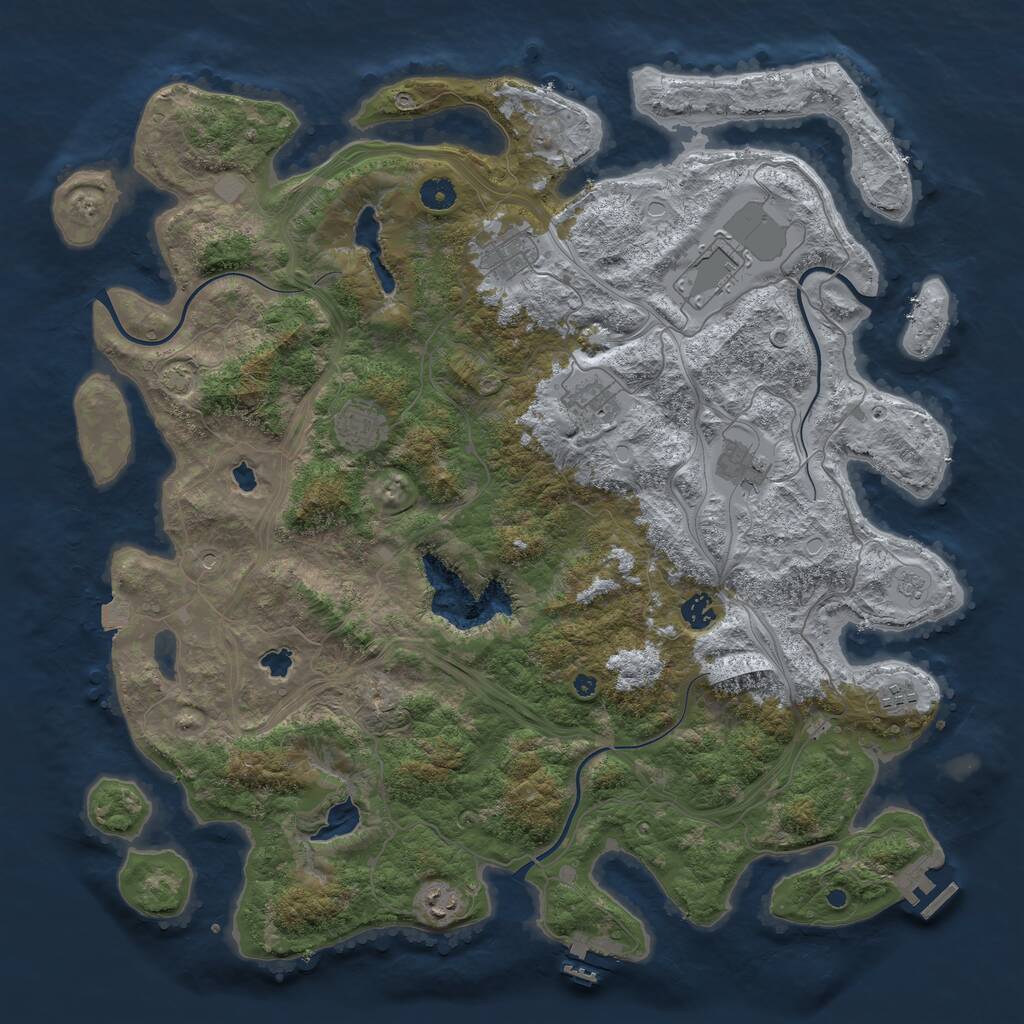 Rust Map: Procedural Map, Size: 4500, Seed: 1762892124, 14 Monuments