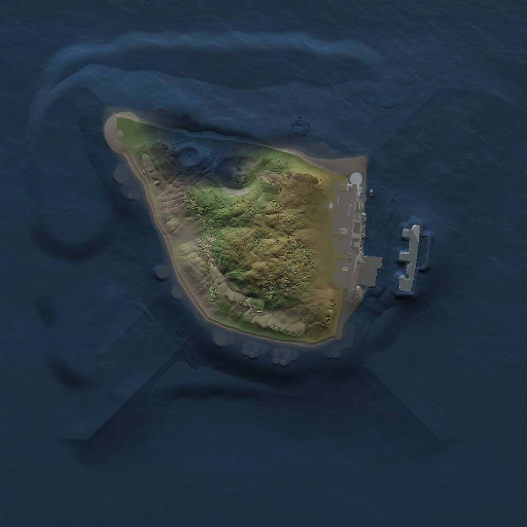 Rust Map: Procedural Map, Size: 1200, Seed: 74, 2 Monuments