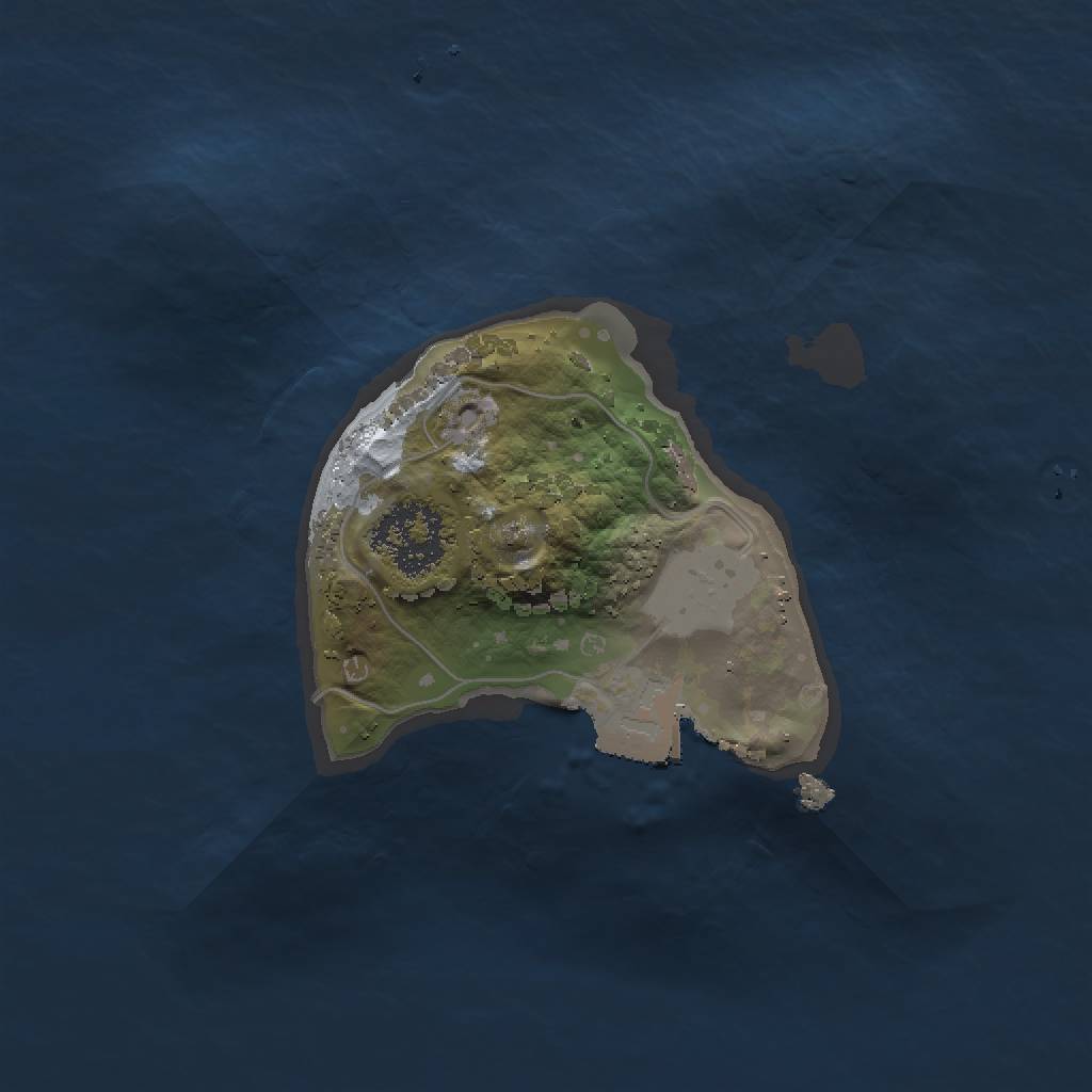 Rust Map: Procedural Map, Size: 1500, Seed: 5235, 3 Monuments