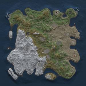 Thumbnail Rust Map: Procedural Map, Size: 4000, Seed: 694796529, 18 Monuments