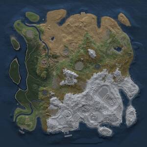 Thumbnail Rust Map: Procedural Map, Size: 4000, Seed: 521685099, 19 Monuments