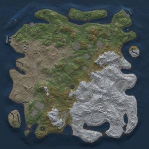 Thumbnail Rust Map: Procedural Map, Size: 4500, Seed: 2004106995, 19 Monuments