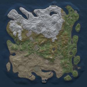 Thumbnail Rust Map: Procedural Map, Size: 4250, Seed: 335334142, 19 Monuments