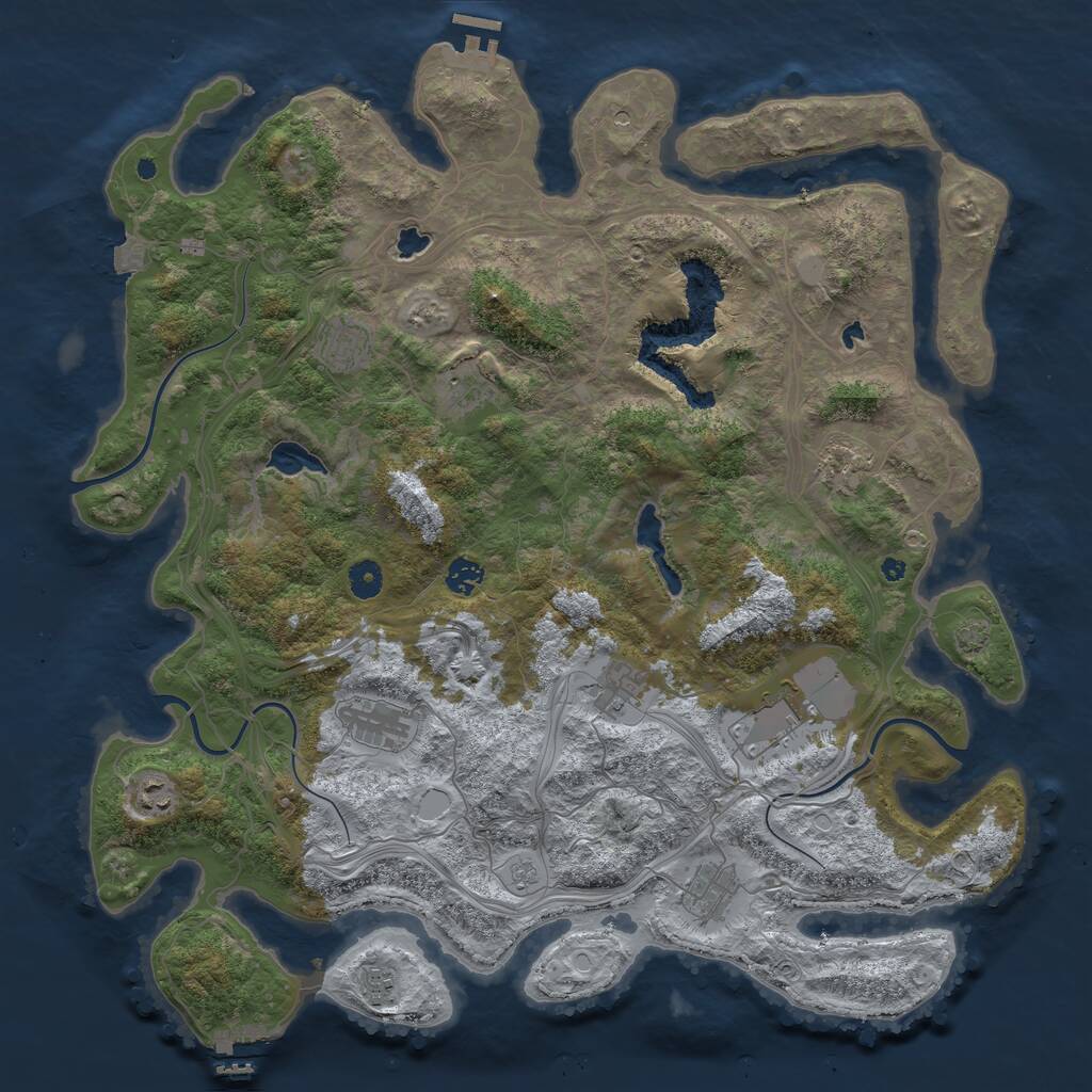 Rust Map: Procedural Map, Size: 4500, Seed: 1771959555, 16 Monuments