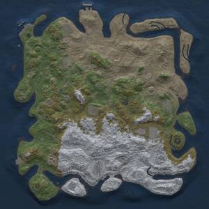 Thumbnail Rust Map: Procedural Map, Size: 4500, Seed: 1771959555, 17 Monuments