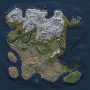 Thumbnail Rust Map: Procedural Map, Size: 3500, Seed: 303879218, 15 Monuments
