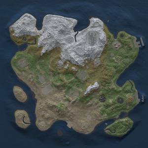 Thumbnail Rust Map: Procedural Map, Size: 3500, Seed: 303879218, 16 Monuments