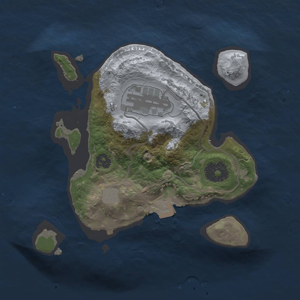 Rust Map: Procedural Map, Size: 2000, Seed: 2015071744, 4 Monuments