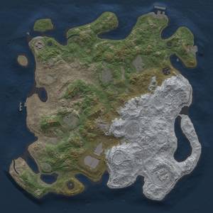 Thumbnail Rust Map: Procedural Map, Size: 3850, Seed: 99692972, 17 Monuments