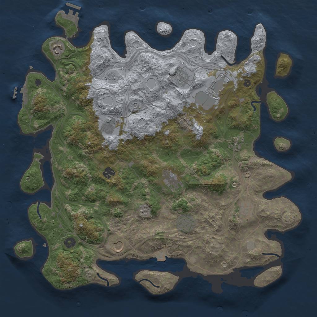 Rust Map: Procedural Map, Size: 4250, Seed: 1389097275, 19 Monuments