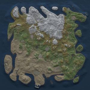 Thumbnail Rust Map: Procedural Map, Size: 4500, Seed: 329374979, 19 Monuments