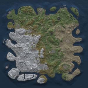 Thumbnail Rust Map: Procedural Map, Size: 4250, Seed: 1890439603, 19 Monuments