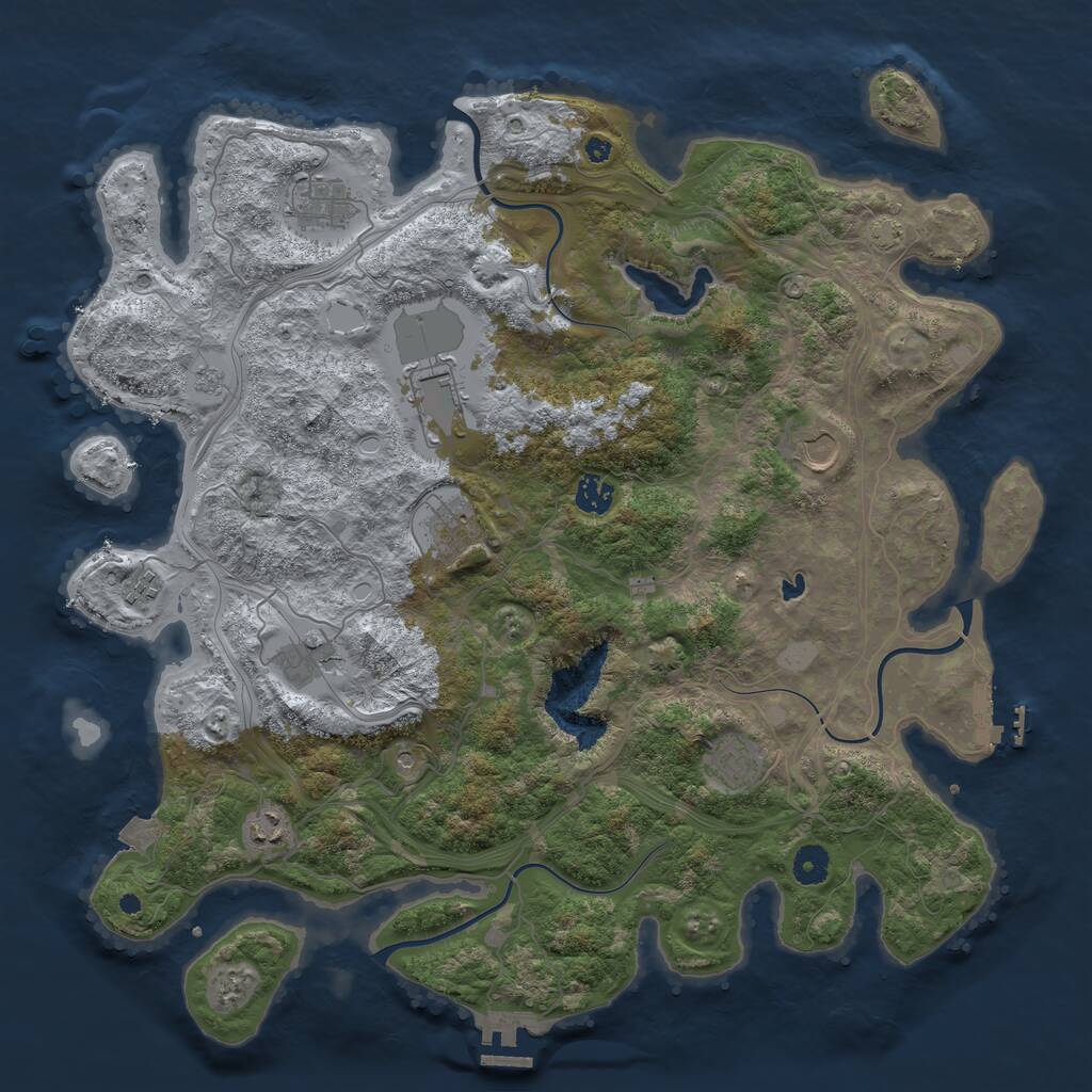 Rust Map: Procedural Map, Size: 4250, Seed: 34534, 15 Monuments