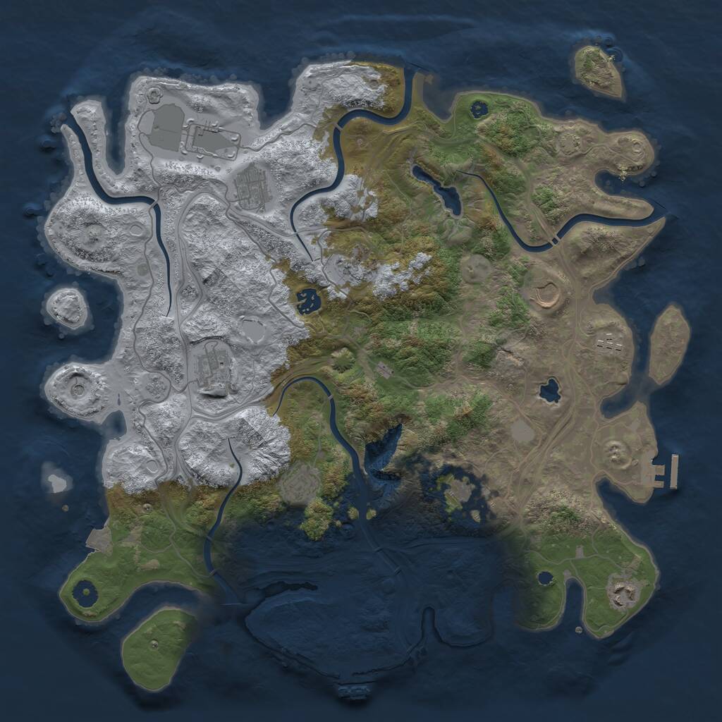 Rust Map: Procedural Map, Size: 4250, Seed: 34534, 18 Monuments