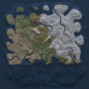 Thumbnail Rust Map: Procedural Map, Size: 4500, Seed: 678910, 14 Monuments