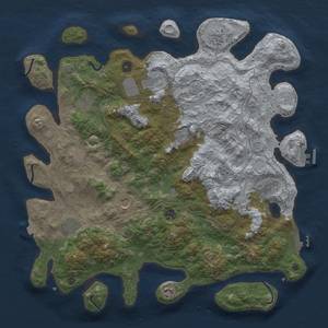 Thumbnail Rust Map: Procedural Map, Size: 4500, Seed: 678910, 19 Monuments