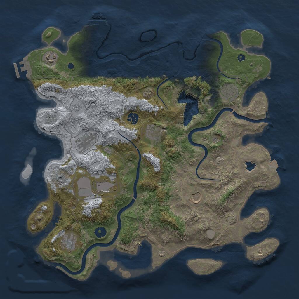 Rust Map: Procedural Map, Size: 4000, Seed: 356840034, 15 Monuments