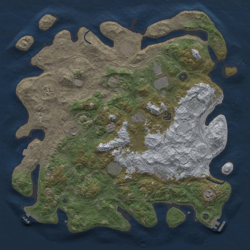 Rust Map: Procedural Map, Size: 4500, Seed: 792215714, 19 Monuments