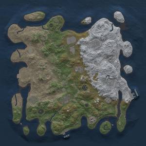 Thumbnail Rust Map: Procedural Map, Size: 4000, Seed: 625673251, 19 Monuments