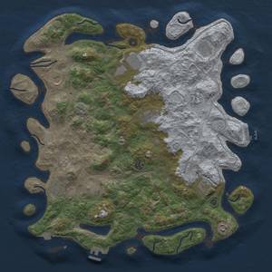 Thumbnail Rust Map: Procedural Map, Size: 4500, Seed: 1090191685, 19 Monuments