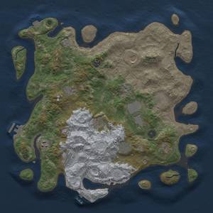 Thumbnail Rust Map: Procedural Map, Size: 4000, Seed: 1244681571, 19 Monuments