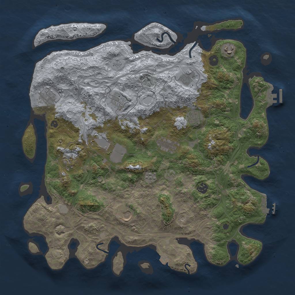 Rust Map: Procedural Map, Size: 4250, Seed: 1761812567, 19 Monuments