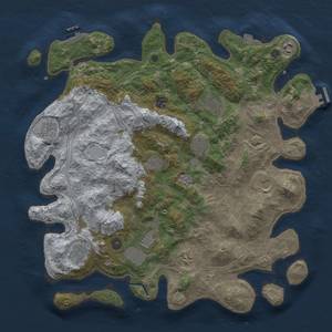 Thumbnail Rust Map: Procedural Map, Size: 4250, Seed: 1104061306, 19 Monuments