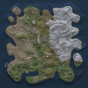 Thumbnail Rust Map: Procedural Map, Size: 4000, Seed: 1745505353, 19 Monuments