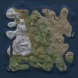 Thumbnail Rust Map: Procedural Map, Size: 3600, Seed: 14913601, 18 Monuments