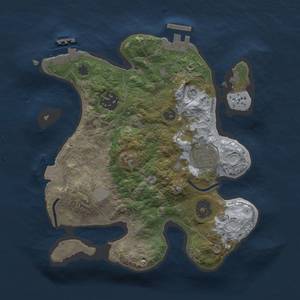 Thumbnail Rust Map: Procedural Map, Size: 2500, Seed: 122766355, 8 Monuments