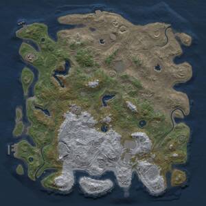 Thumbnail Rust Map: Procedural Map, Size: 4500, Seed: 8964813, 15 Monuments