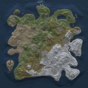 Thumbnail Rust Map: Procedural Map, Size: 3500, Seed: 901178667, 17 Monuments