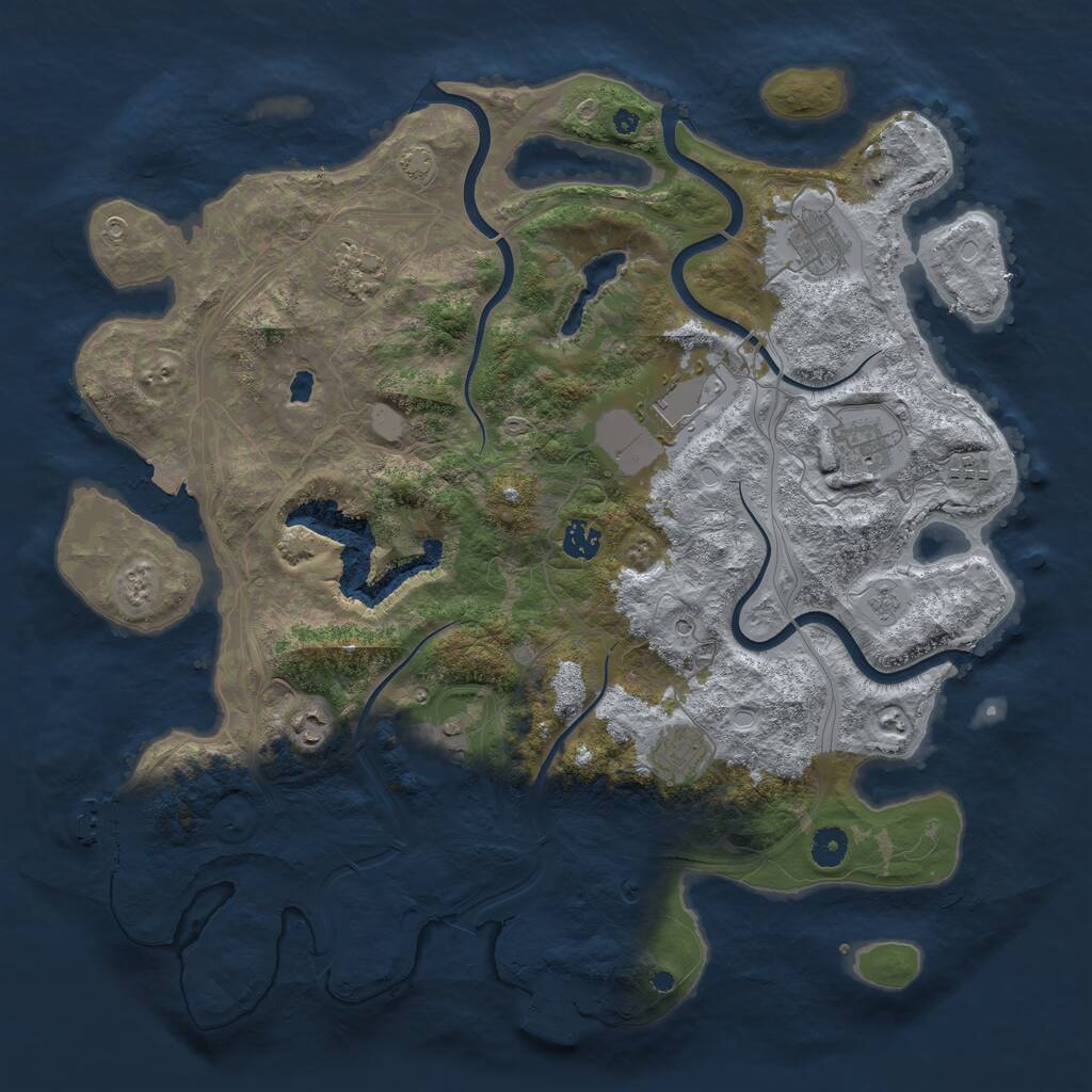 Rust Map: Procedural Map, Size: 4250, Seed: 1533983540, 15 Monuments