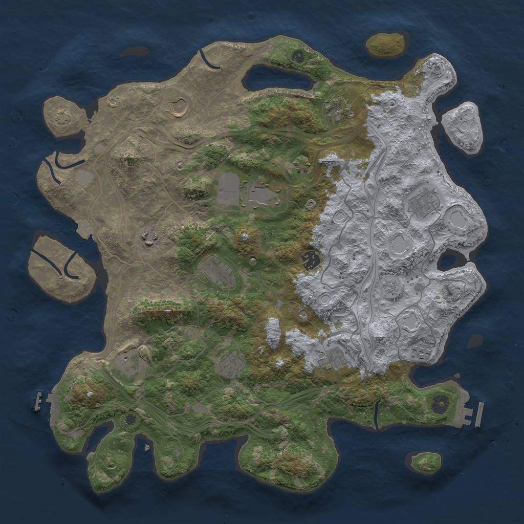 Rust Map: Procedural Map, Size: 4250, Seed: 1533983540, 19 Monuments