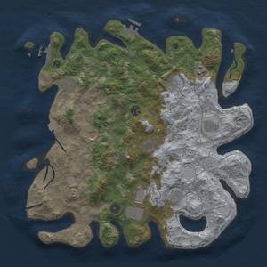 Thumbnail Rust Map: Procedural Map, Size: 4000, Seed: 933069555, 18 Monuments