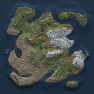 Thumbnail Rust Map: Procedural Map, Size: 3000, Seed: 27411, 11 Monuments