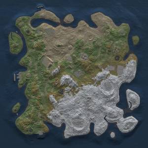 Thumbnail Rust Map: Procedural Map, Size: 4250, Seed: 17895, 19 Monuments