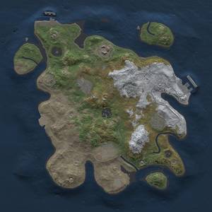 Thumbnail Rust Map: Procedural Map, Size: 3000, Seed: 106648037, 14 Monuments