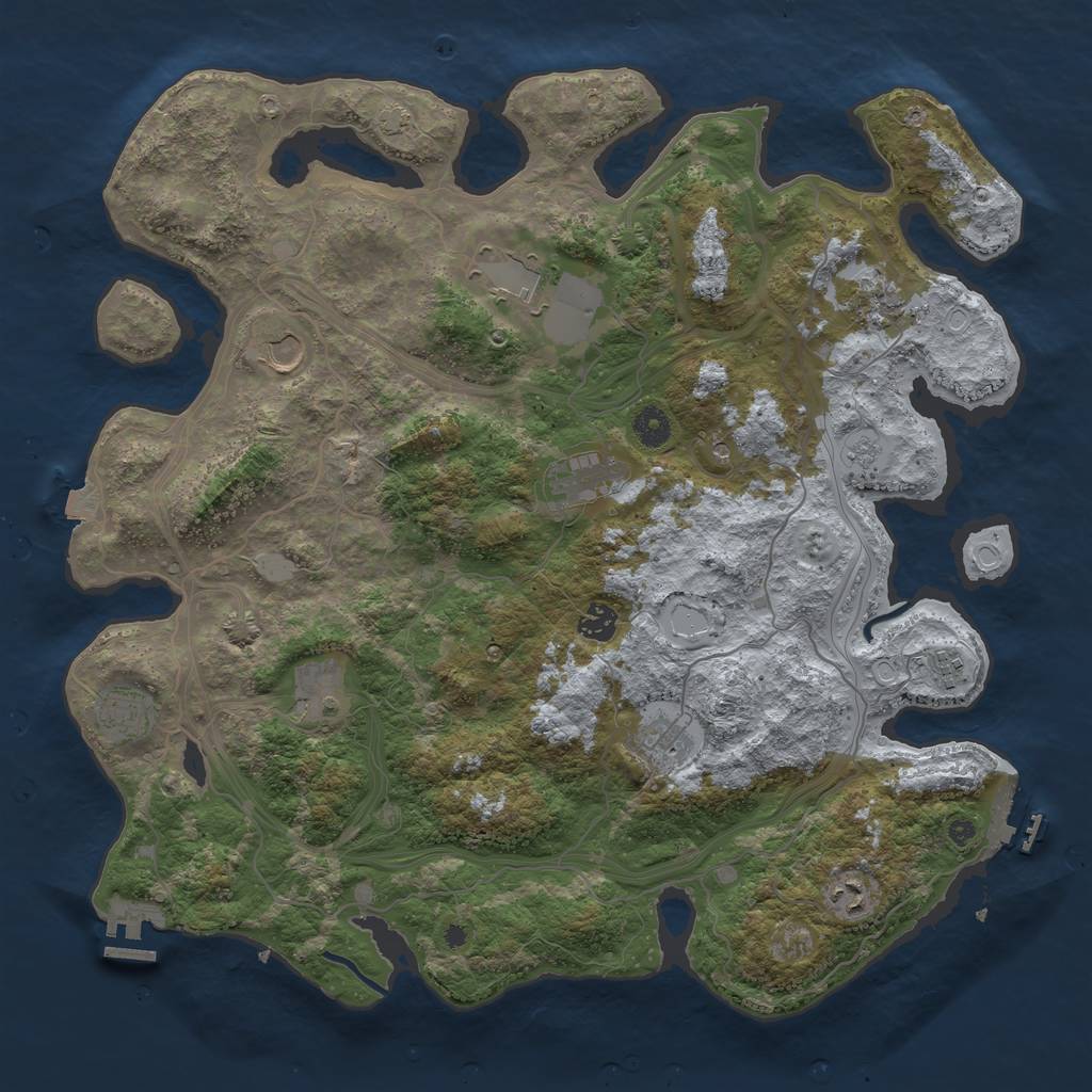 Rust Map: Procedural Map, Size: 4250, Seed: 12131993, 18 Monuments