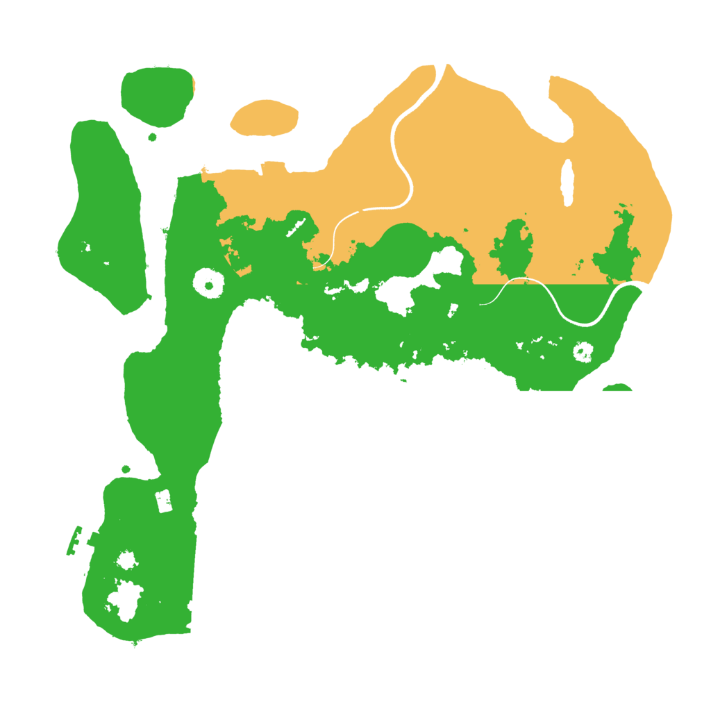 Biome Rust Map: Procedural Map, Size: 3500, Seed: 493299799