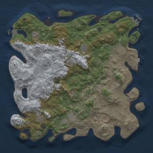 Thumbnail Rust Map: Procedural Map, Size: 4500, Seed: 17364503, 19 Monuments