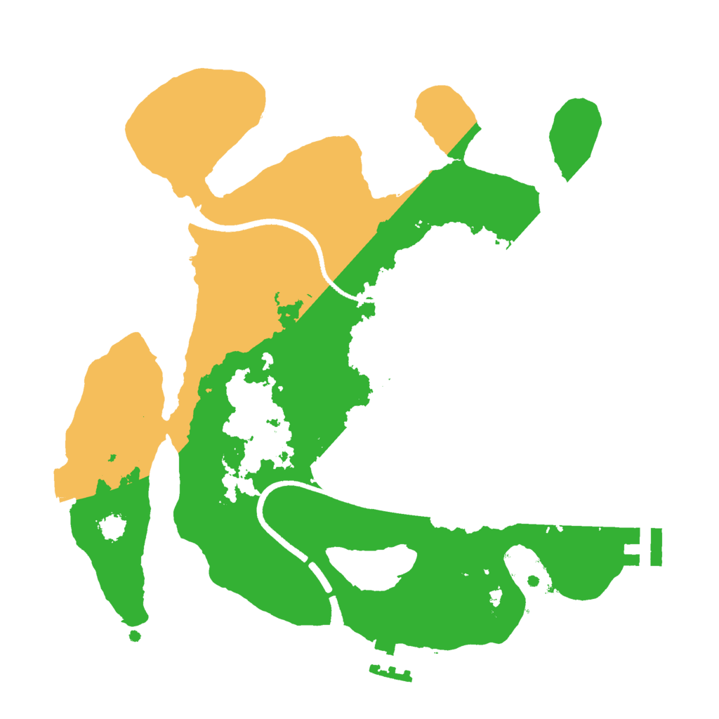 Biome Rust Map: Procedural Map, Size: 2500, Seed: 1772517545