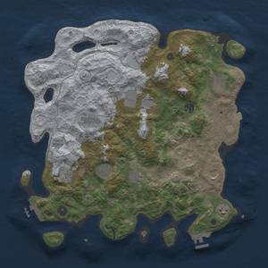 Thumbnail Rust Map: Procedural Map, Size: 4000, Seed: 514729336, 19 Monuments