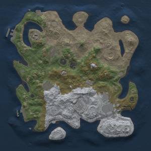 Thumbnail Rust Map: Procedural Map, Size: 3500, Seed: 1853018389, 16 Monuments