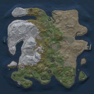 Thumbnail Rust Map: Procedural Map, Size: 3500, Seed: 79864442, 17 Monuments