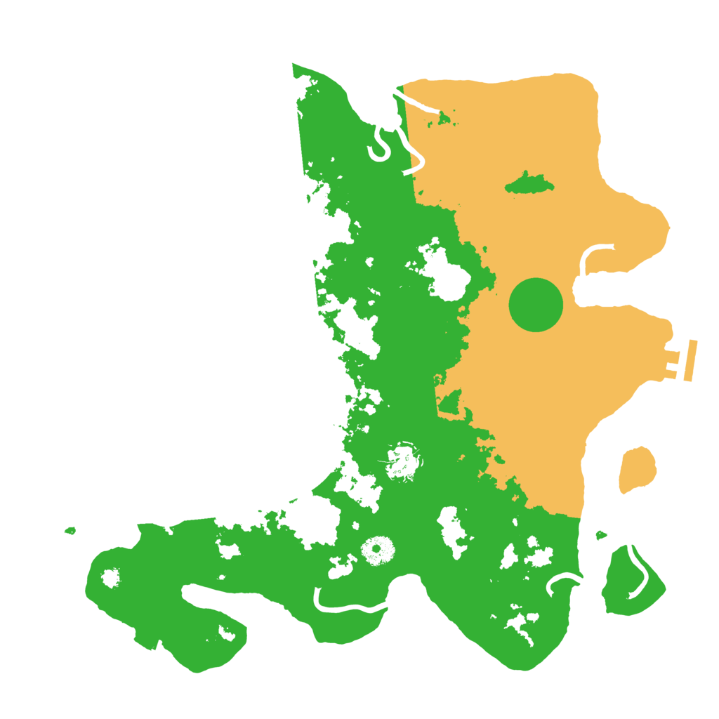 Biome Rust Map: Procedural Map, Size: 3500, Seed: 79864442