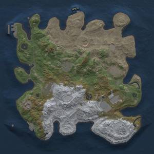 Thumbnail Rust Map: Procedural Map, Size: 3500, Seed: 981539962, 17 Monuments