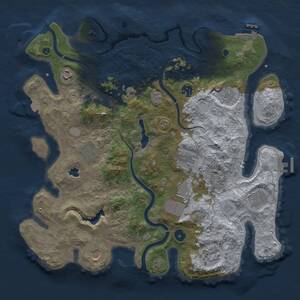 Thumbnail Rust Map: Procedural Map, Size: 4000, Seed: 1608963265, 17 Monuments