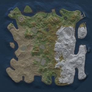 Thumbnail Rust Map: Procedural Map, Size: 4000, Seed: 1608963265, 19 Monuments